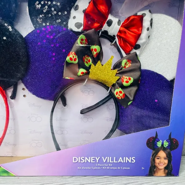 Nwt Disney villains 4 Mickey Mouse ears queen of hearts , maleficent , Ursula - Image 4
