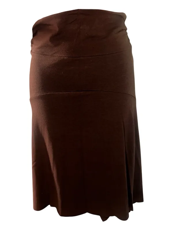 Knee length Maurices Brown Skirt with Flared long sides medium - Image 2