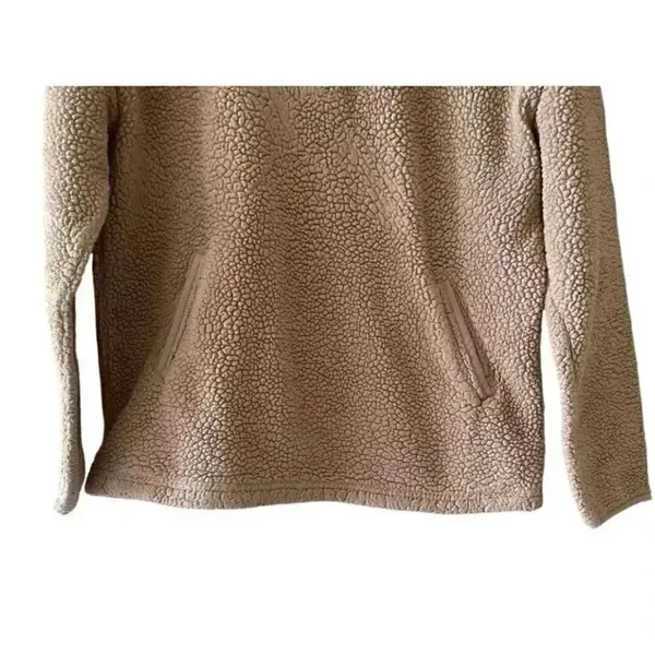 Skechers Boxy Sherpa Fleece Pullover Sweater Sweatshirt Long Sleeves SZ S # 1762 - Image 9