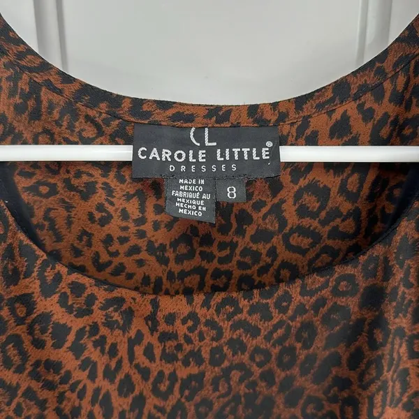 Carole Little Dresses Womens‎ Animal Print Short Sleeve Midi Dress Size 8 - Image 3