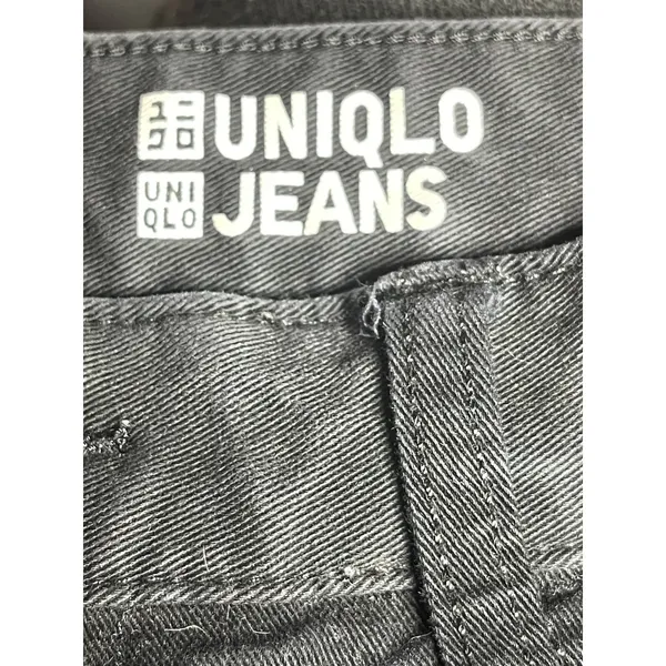 Uniqlo Jeans‎ Skinny Straight Jeans Womens 29X34 Black Denim E0137 - Image 6