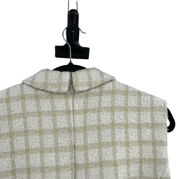 Endless Rose Suited Tweed Romper Plaid Check White Gold‎ Size Medium - Image 11