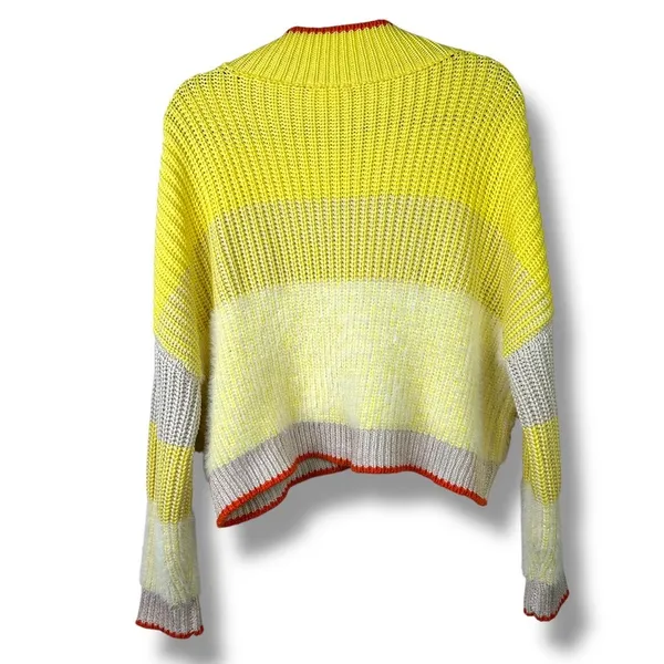 Free People Bucket List Sunbrite Yellow Eyelash Chunky Knit Turtleneck Sweater - Image 9
