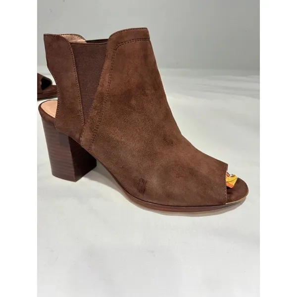 Anthropologie Suede Peep-Toe Heels  Size 9 - Image 5