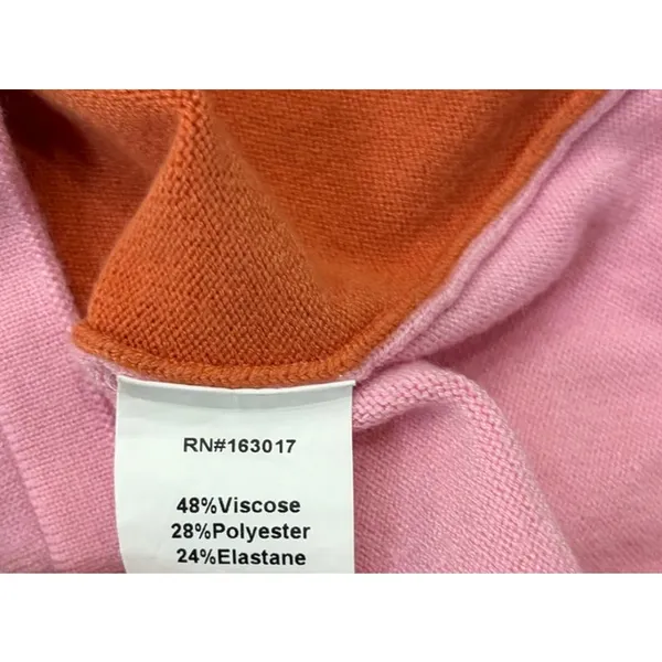 Princess Polly Womens S/M Colorblock Knit Bodycon Mini Dress Pink Orange Y2K - Image 2