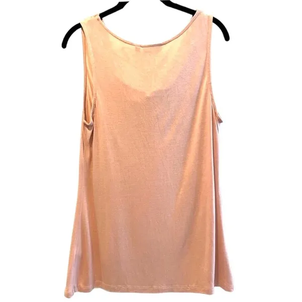 Apt. 9 Tank Top Champagne Glam Sequin Cowl‎ Neck Sleeveless Rayon Women M - Image 2