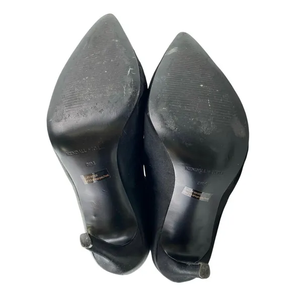 Kendall + Kylie Black Faux Suede Ruched Heeled Pointed Toe Over the Knee Boots 8 - Image 5