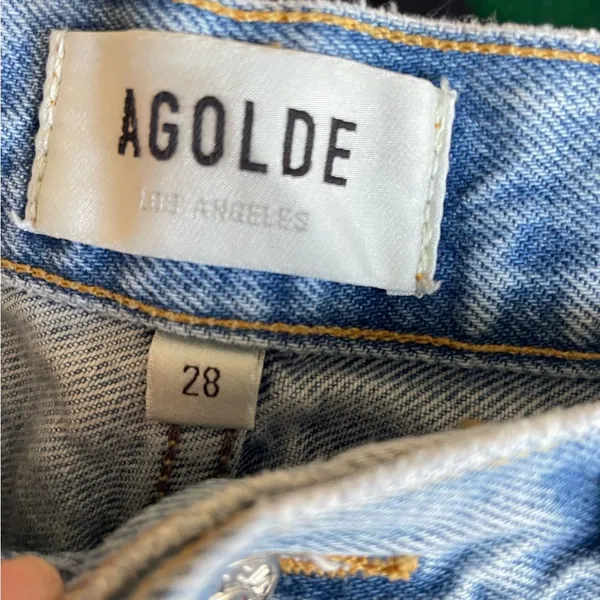 Agolde Parker Vintage Cut Off Denim Shorts Swapmeet Size 28 Free People - Image 8