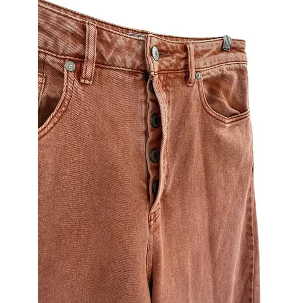 Free‎ People Wales Wide Leg Jeans Terracotta High Rise Brick Red Size 29 - Image 7
