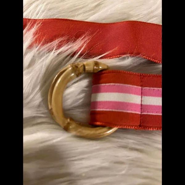 J.Crew Striped Ribbon Belt with Bamboo Buckle - Image 4