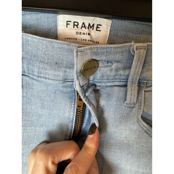 Frame Denim Jeans Women 27 Blue Tadley Light Wash Ali High Rise‎ Cigarette - Image 6