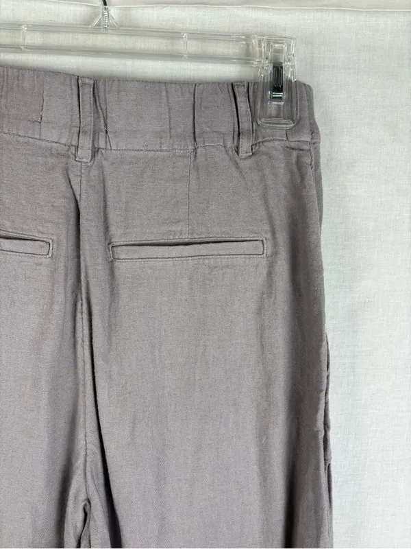Abercrombie & Fitch Wide Leg Linen Pants Mauve Size M - Image 7