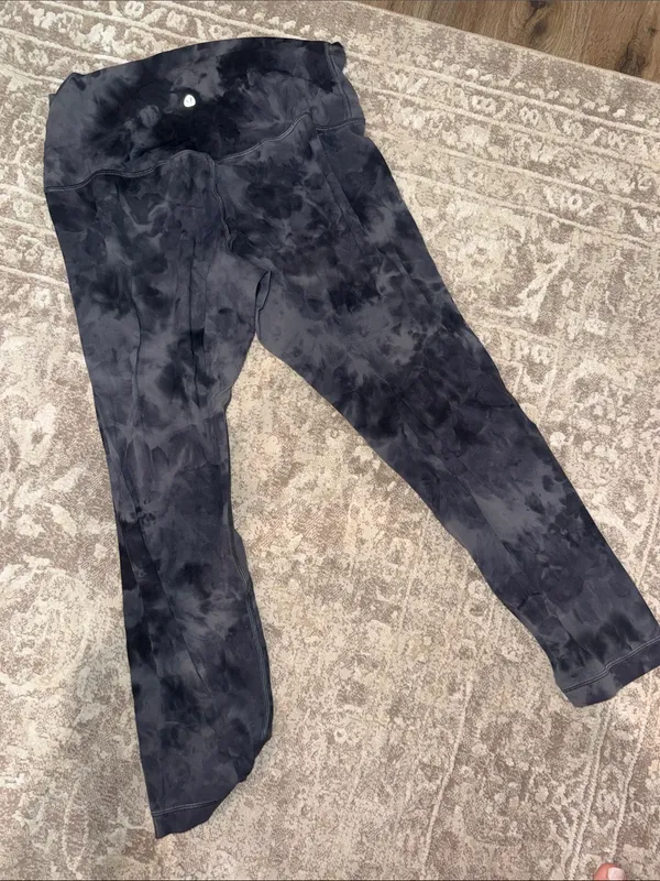 Lululemon Align High-Rise Pant 25" Diamond Dye Pitch Grey Graphite Grey size 10 - Image 5