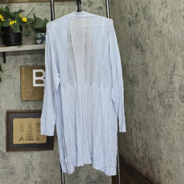NWT Belldini Plus Size Lightweight Cardigan Sweater AS230224X Blue Haze 3X - Image 6