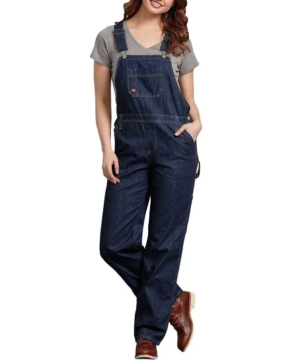 Dickies Womens Denim relaxed fit Bib Dark Wash Carpenter overalls - Image 5