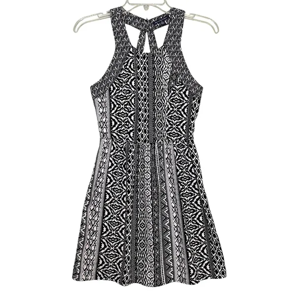 American Eagle Dress Women's 00 Black Halter Fit & Flare Sundress Pockets Summer - Image 2