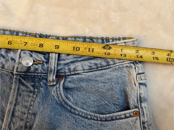 H&M Pale Blue Straight Leg button fly Jeans - Image 9