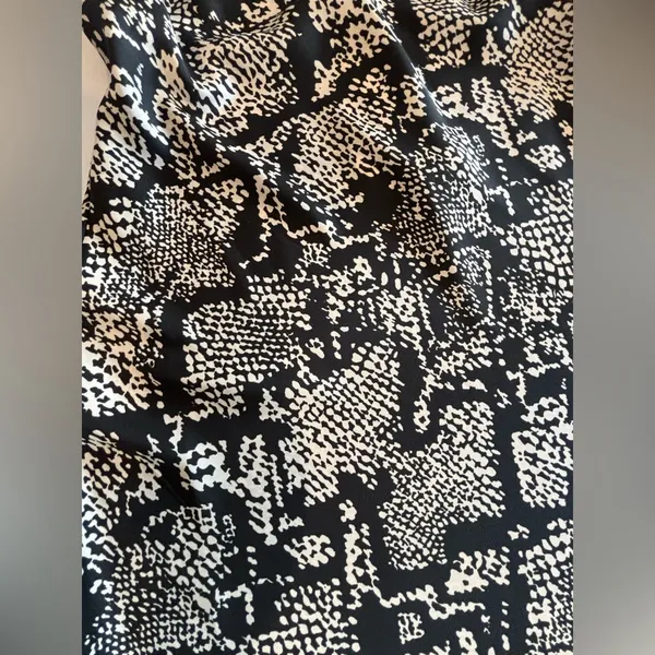 ZARA Black and Cream Printed Mini Slip Dress NWT Size‎ M - Image 6