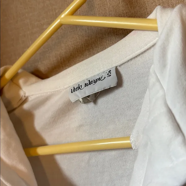 Vicki Wayne White Collared Shirt medium - Image 3
