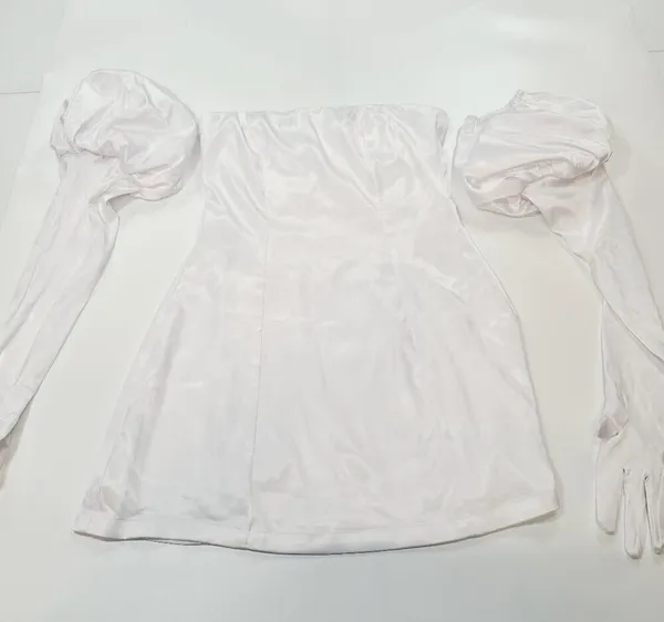 MORE TO COME Eva Strapless Dress in White Medium - Image 3