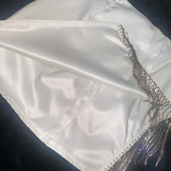 Windsor White Mini Skirt with Fringe - Image 5