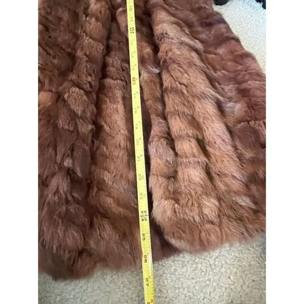 Vtg 50s 60s Rabbit Fur Cape L Old Hollywood Quiet Luxury Mob Wife Elegant Regal - Image 10