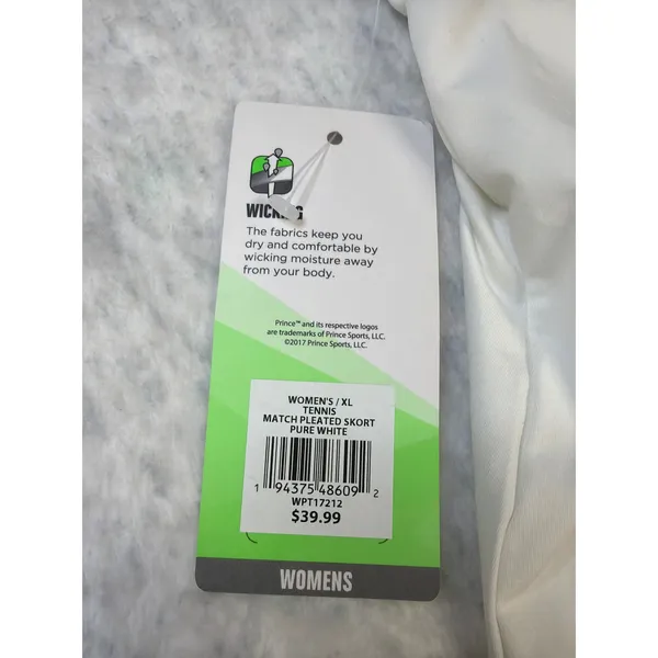 Prince Womens Tennis Match Pleated Skort Pure White XL‎ WPT17212 NWT - Image 6