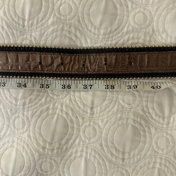 Western Rhinestone Bling Belt Croc Embossed Leather Cowgirl Y2K Western 37” - Image 5