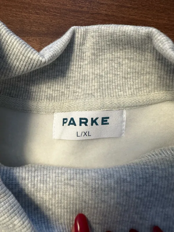 Grey and red PARKE mock neck - Image 2