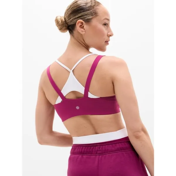 New Athleta M Double Up Bra Wildberry Medium D-DD Cup - Image 2