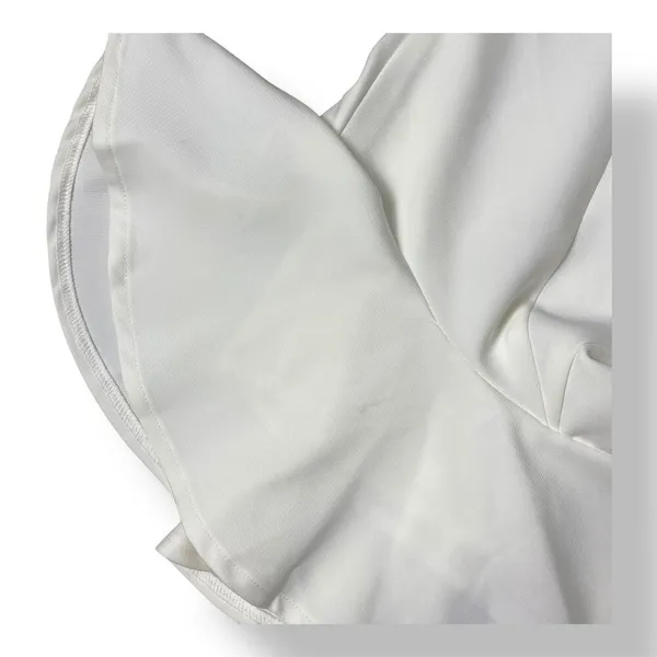 Selfie Leslie White Candy Strapless Layered Ruffle Hem Romper Size XS Party - Image 6