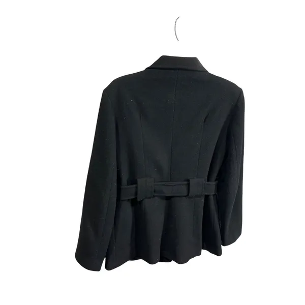 Jordan & Cole Womens Black Wool Belted Jacket With Pockets & Buckles Size M - Image 2