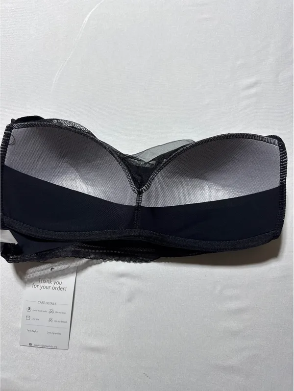 Black Lace Comfort Bra with Stretchy Magic - Image 6