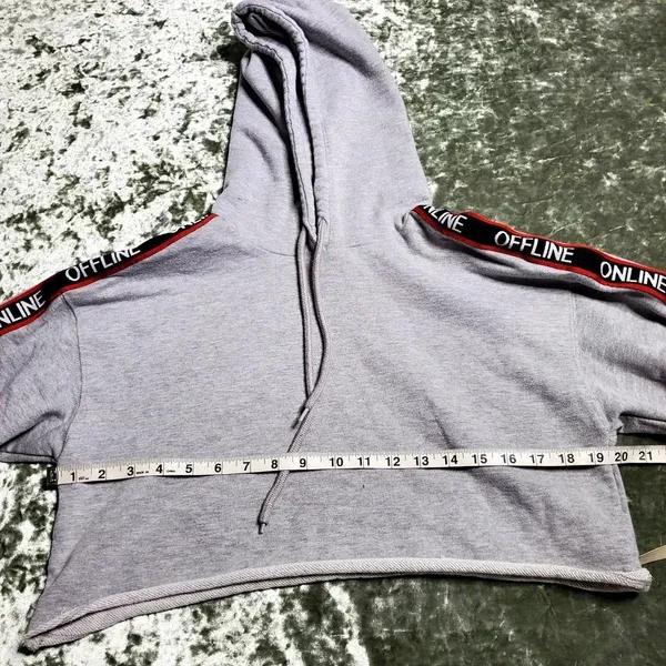 Forever 21 Gray‎ Cropped Hoodie - Image 4