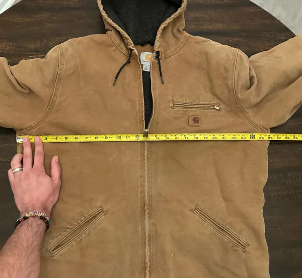 Carhartt J141-211 Washed Duck Sierra Sherpa Lined Jacket Sz Large L Tall Tan - Image 10