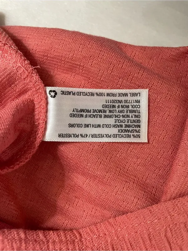 Wild Fable Bodysuit Textured peach color Knot-Front Top size L NWT - Image 6
