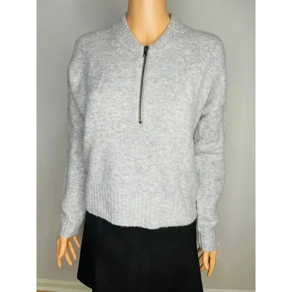 Madewell Women's York Half-Zip Pullover Sweater size S Neutral - Image 2