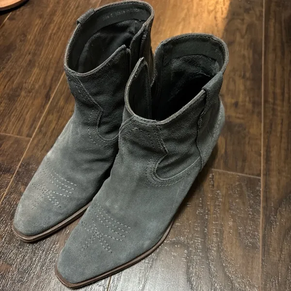 Dolce Vita Blue Gray Suede Ankle Boots Size 6 - Image 3