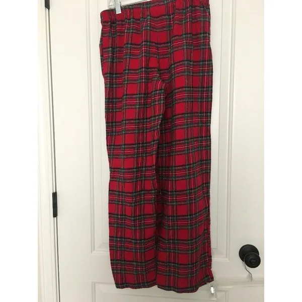 Family PJs by Macy's Women's Red Flannel 2pc Pajama Pant Set Size Small - Image 10