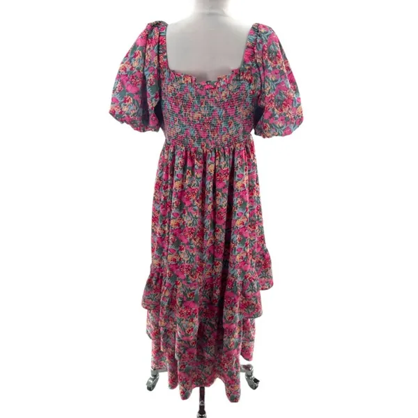 Free‎ the roses floral maxi ruffle dress sz L - Image 6