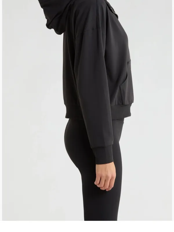 Vuori Women's Halo Modern Full Zip Hoodie Size XL Black Comfy Buttery Soft - Image 7