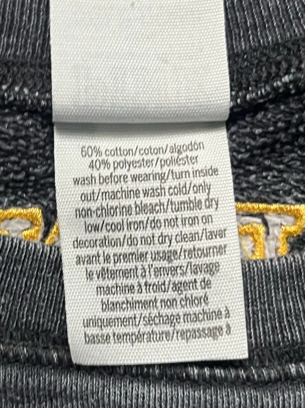 Pink Victoria’s Secret University of Iowa Gray Yellow Crop Crew Sweatshirt L - Image 4