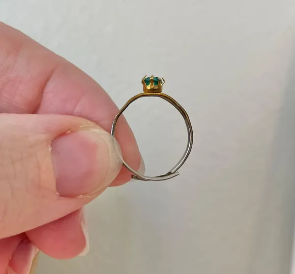 Petite Adjustable Birthstone Fashion Ring “Blessing” Green Emerald Forest Round Jewelry - Image 13