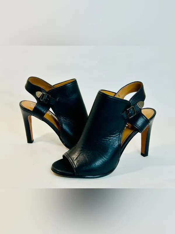 Coach Black Leather High Heel Sandal “Iona” size 10 - Image 4
