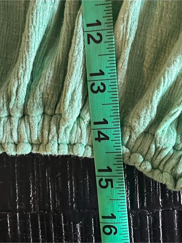 Free People Cora Lee Women’s Off-Shoulder Ruffle Ombre Green Blouse Size L - Image 7
