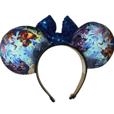 Disney Mickey Ears Headband hair bow handmade Hercules hades meg - Image 2