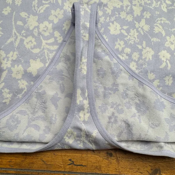 Free‎ People Intimately Floral Print Thong Bodysuit Lavender Cream M - Image 5