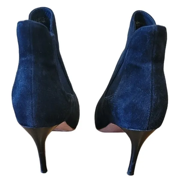 Cole Haan Black Suede Ankle Boots Spike Heel Slip On Party Night Out Witchy‎ - 6 - Image 2