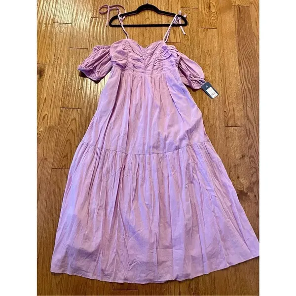 Universal Thread purple midi dress off shoulder size M - Image 10