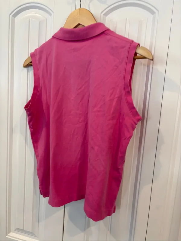 Lauren Ralph Lauren pink polo tank top size petite large - Image 2
